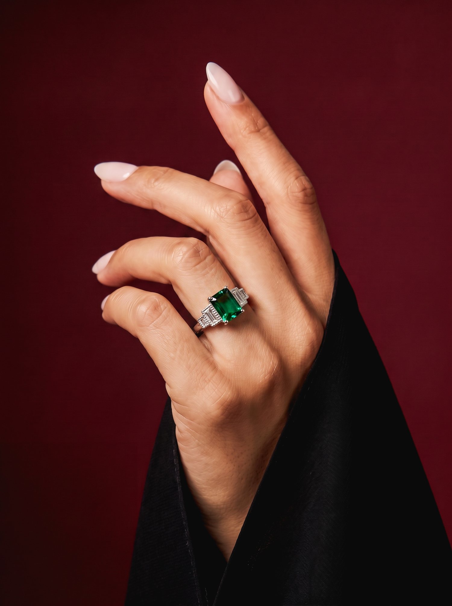 خاتم أريج — زركون أخضر — صورة 3